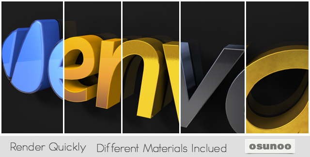 Mit Glas umwickeltes Logo – 3